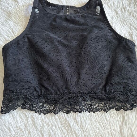 Savage X Fenty Sports Bra Lace Black Womens Size 8 - Picture 4 of 7